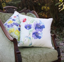 Flora Poppy Cotton Sateen Cushion
